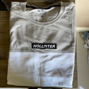 Black, gray, and white tee